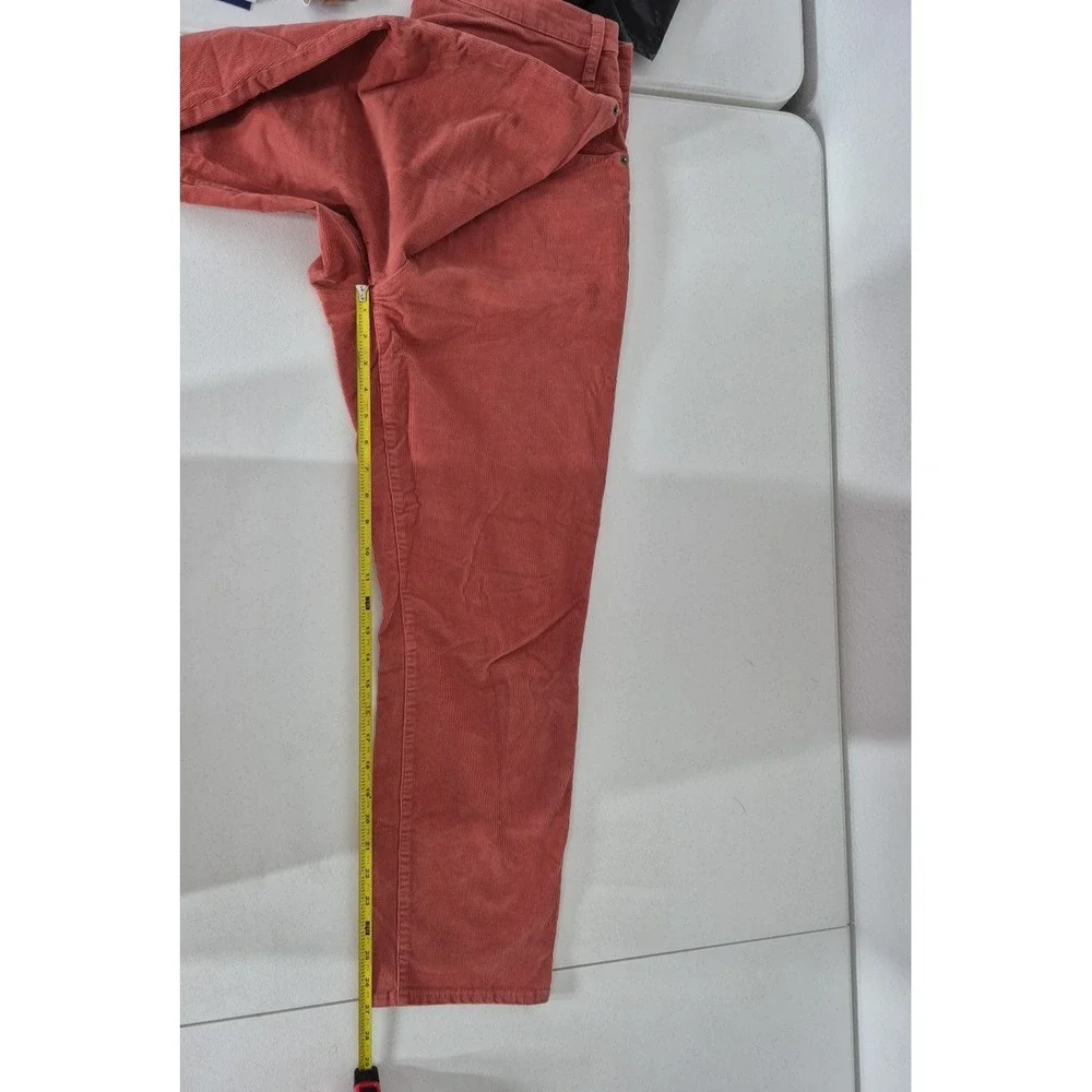 J Crew Pants Mens 34x27Act (T32) Orange‎ Corduroy Preppy Vintage Slim Chino